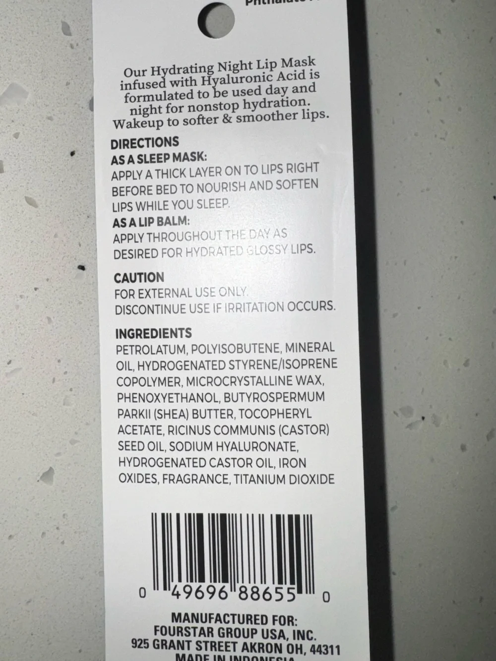 b.pure Hydrating Night Lip Mask - 1 pk